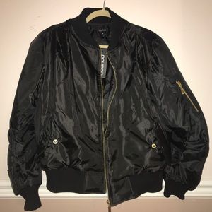 Boohoo Black Bomber Jacket